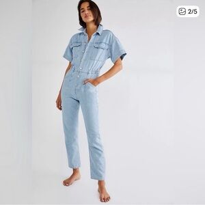 Free People Marci Jumpsuit - Denim Medium
